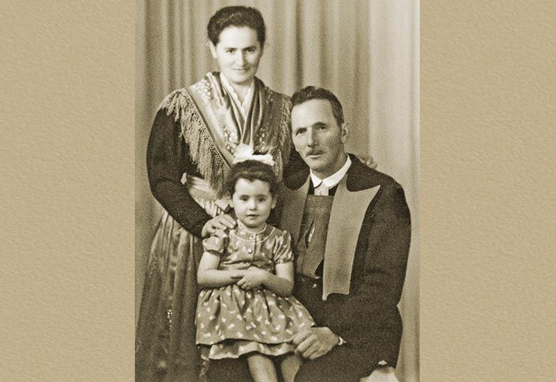 Marialuisa Gamper con i suoi genitori